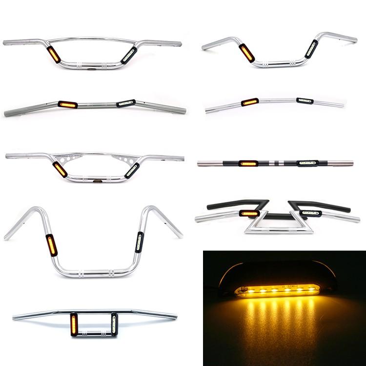 Đèn LED tín hiệu gắn tay lái xe mô tô Harley 7 / 8 " 22mm 1 " 25mm