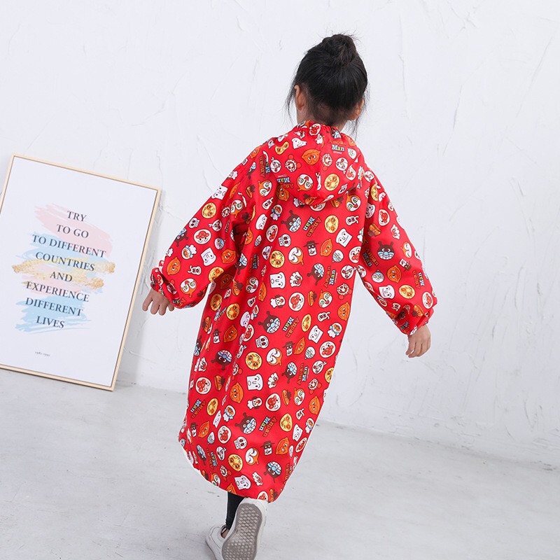 Áo mưa bít cho bé trai và bé gái từ 1 - 10 tuổi ,vải dù chống thấm nước , họa tiết hoạt hình xinh xắn