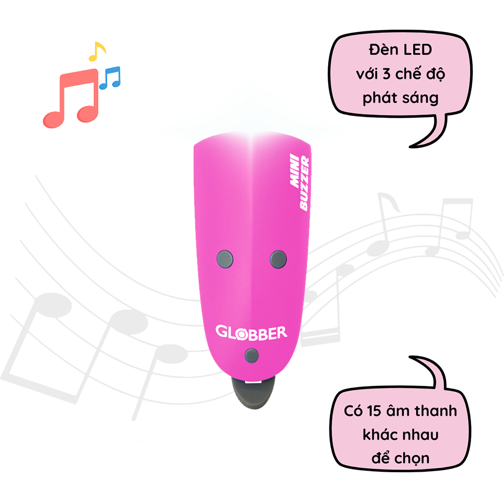 Bộ Tín Hiệu Còi, Đèn Globber Mini Buzzer - Hồng