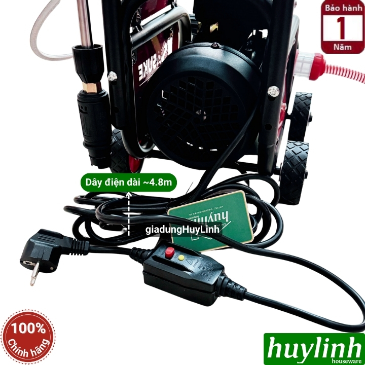 Máy xịt rửa xe Chỉnh Áp Sasuke SSK-3050 Plus - 3050W - Có chống giật - Motor lõi đồng 100% Có rulo cuộn dây - Hàng chính hãng