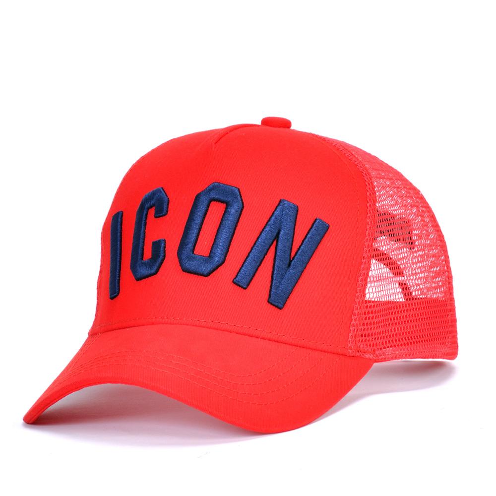 DSQICOND2 DSQ Lưới Mùa Hè Nón Lưỡi Trai Nam Nữ Thêu Biểu Tượng Chữ Bố Nón Hip Hop Trucker Cap Hombre Gorras casquette