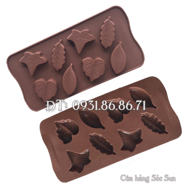 Khuôn silicon 8 chiếc lá – Mã số 1253