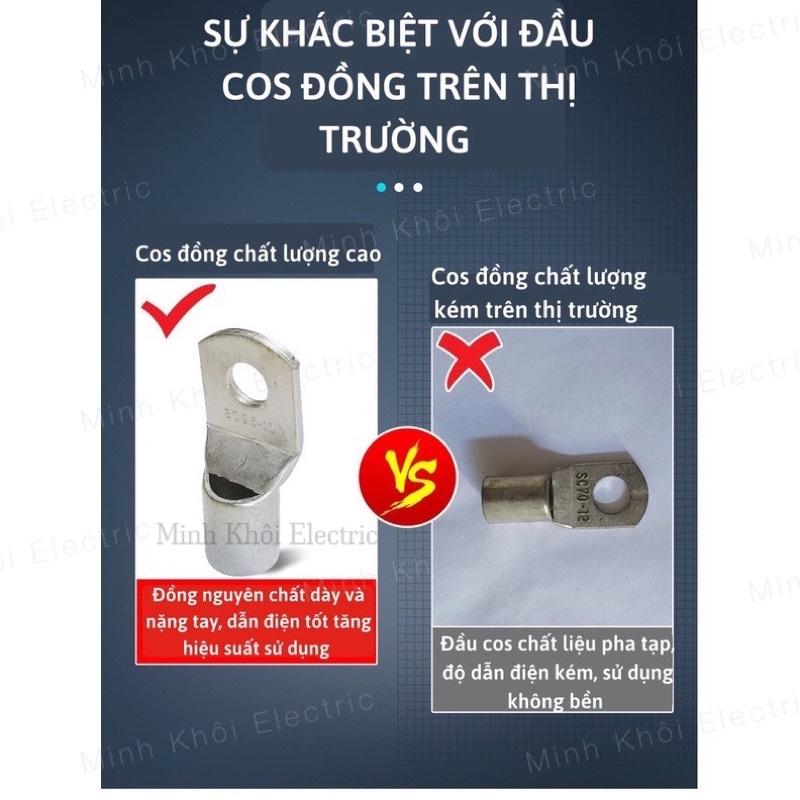 Cos trần SC,cốt đồng mạ kẽm chống oxi hoá,cos dây điện, cosse