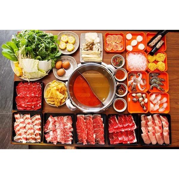 Nồi Lẩu Hot Pot 2 Ngăn Inox-Nôi Lẩu Size Lớn 30cm-Nồi Lẩu 2 Ngăn Dầy Dặn Nấu Dược Bếp Từ Cao Cấp