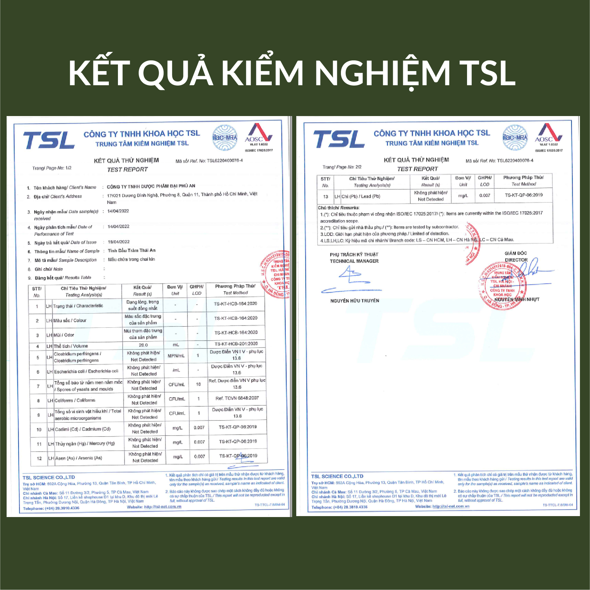 Tinh dầu Tràm Thái An - Đạt kiểm nghiệm TSL, ISO toàn cầu 13485 - Tinh dầu Giữ Ấm, Tránh Ho, Tắm, Massage Thư Giãn