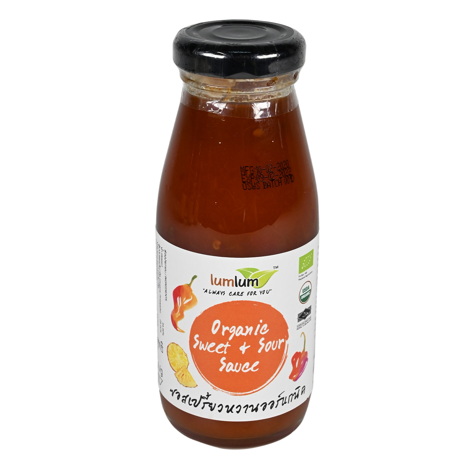 Sốt Ớt Giấm Dứa Hữu Cơ  200g Lumlum Organic Sweet &amp; Sour Sauce