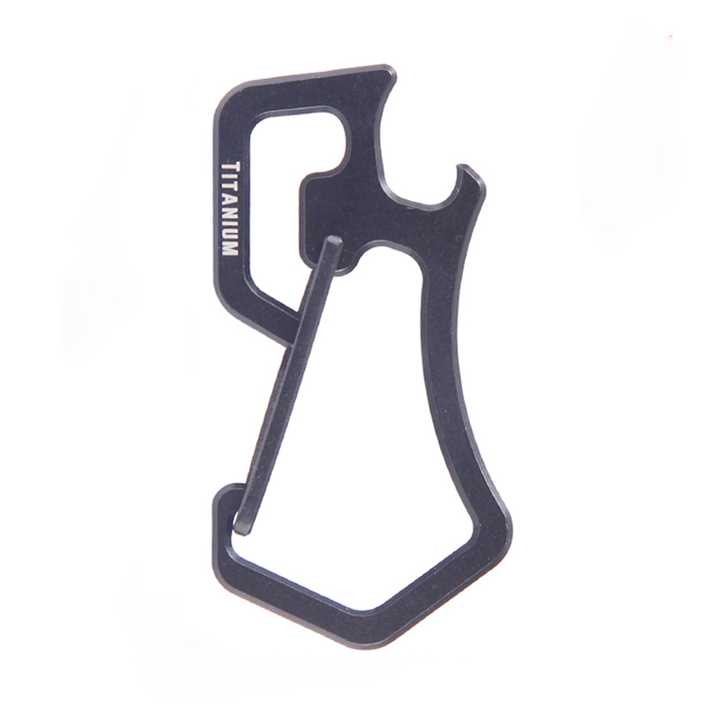Móc Khóa Carabiner Titanium Tích Hợp Dụng Cụ Mở Nắp Chai