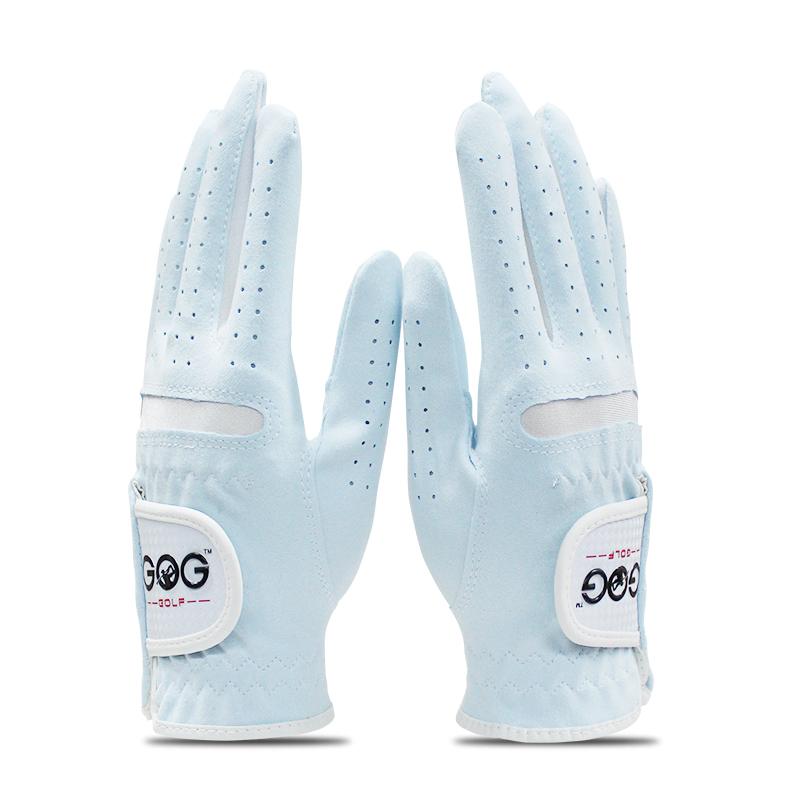 Gói 1 GOG GĂNG TAY GOLF 2 Màu Chuyên Nghiệp Chất Liệu Vải Mềm Thoáng Khí Cho Nữ Ngoài Trời Huấn Luyện Golf Tiếp Liệu Miễn Phí Vận Chuyển Color: 1 Pair Blue Size: 21 X-Large
