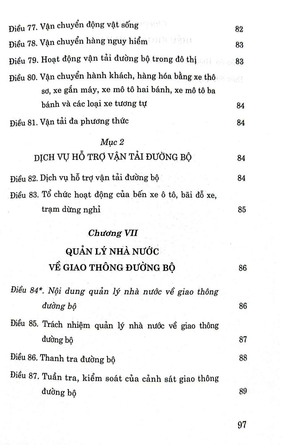 Luật giao thông đường bộ (hiện hành) (sửa đổi, bổ sung năm 2018, 2019)