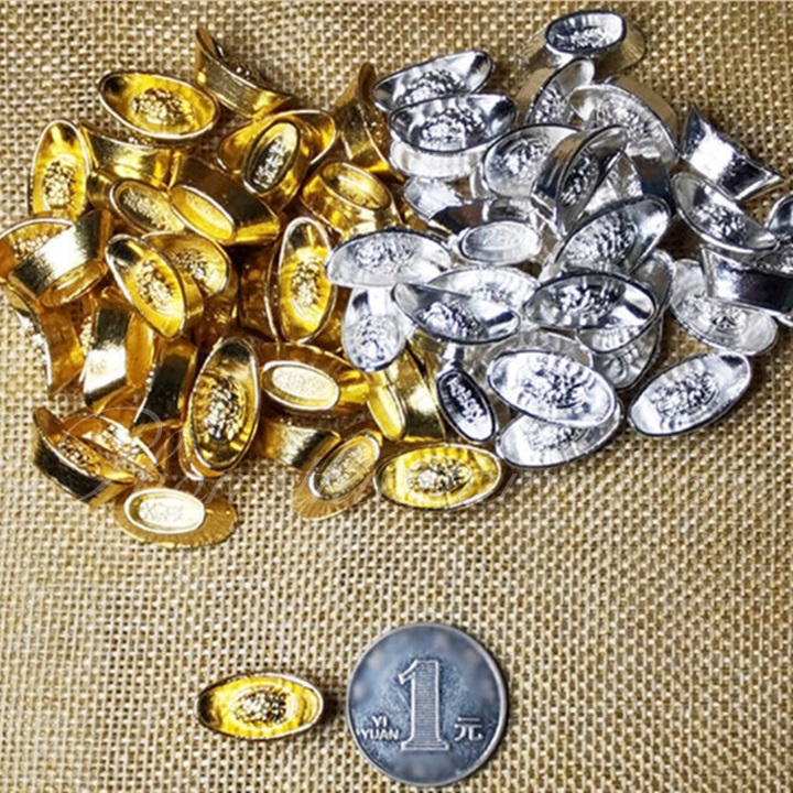 Thỏi Vàng, Bạc không chữ MiNi chiêu lộc thờ cúng