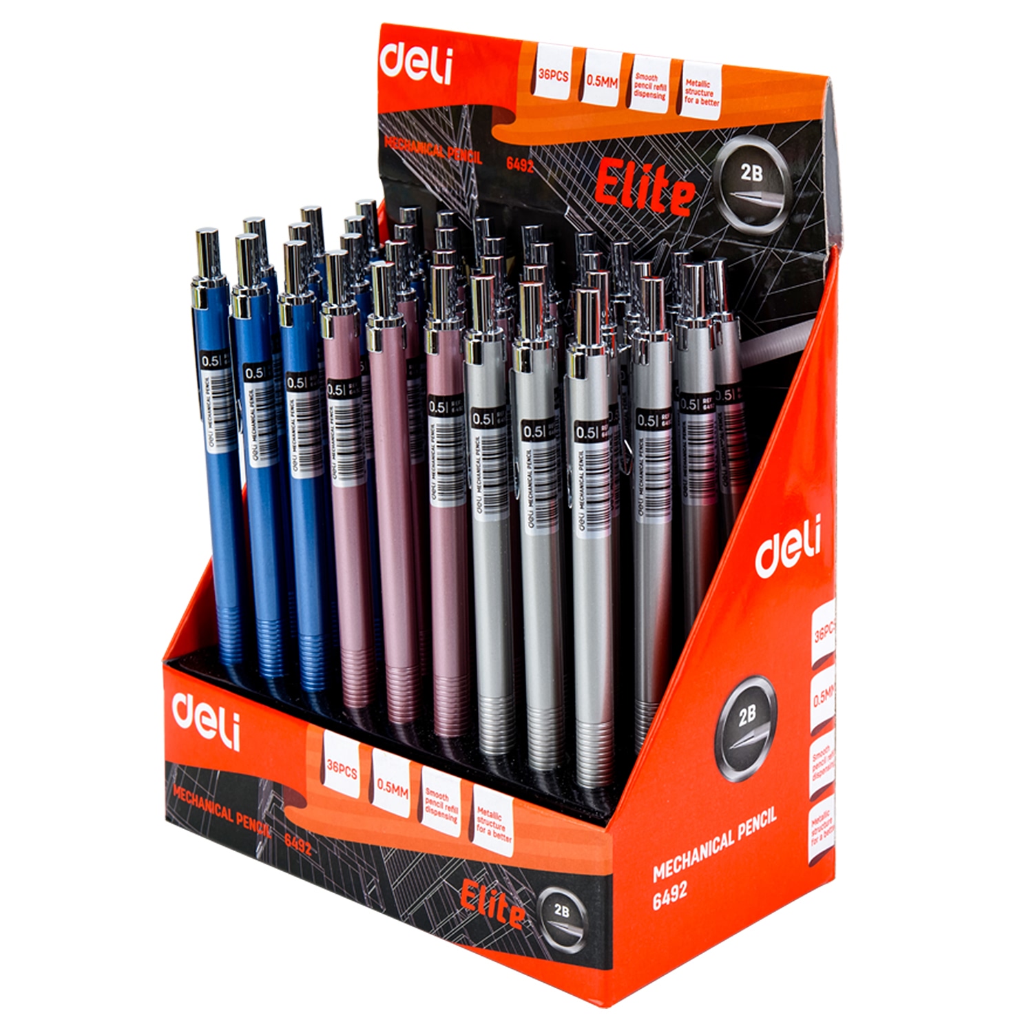 Bút chì kim kim loại Deli, Bạc/Xanh/Hồng - 1 chiếc màu ngẫu nhiên - E6492