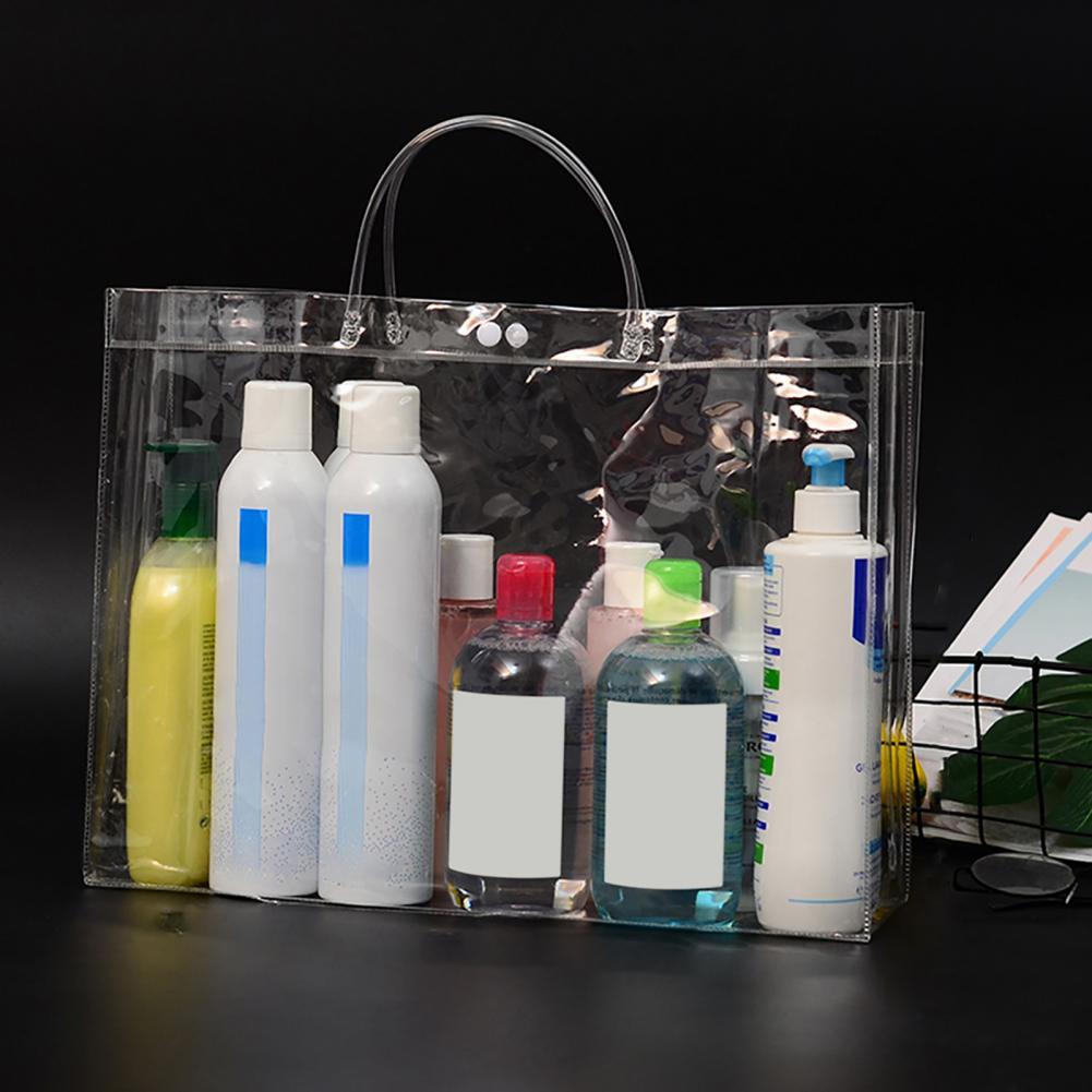 Clear Makeup Bag Handle Makeup Organizer for Women Travel Toiletry Bag Transparent Cosmetic Bag For Traveling Business Trip