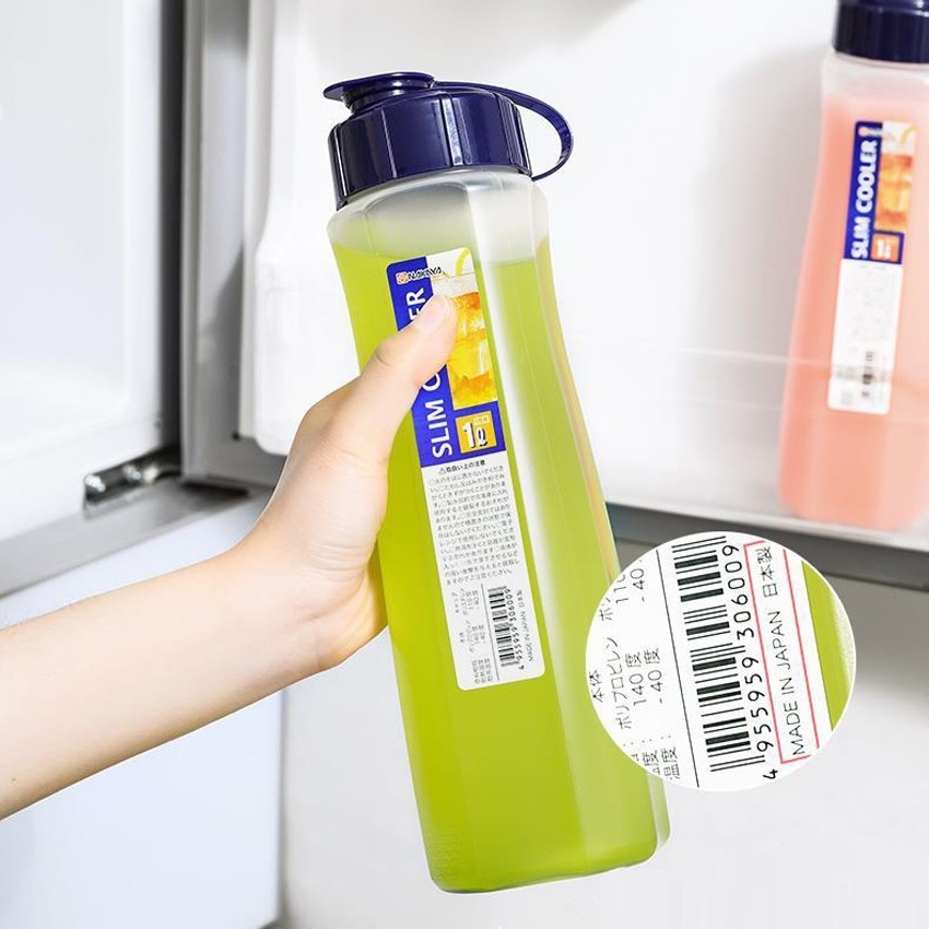 Combo 01 Bình đựng nước đa năng 1L + 02 Cốc lùn uống nước Inomata 350ml có quai cầm - Hàng nội địa Nhật Bản