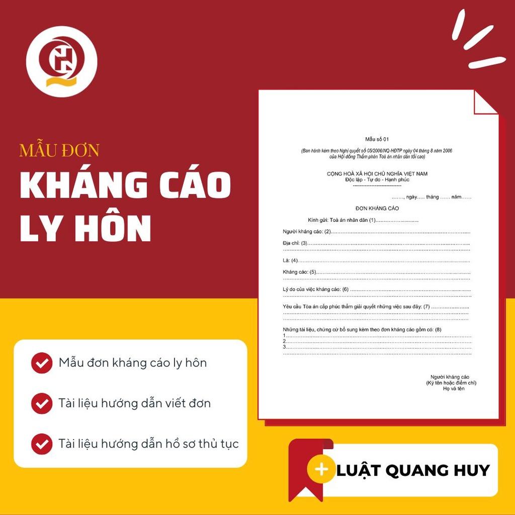 Mẫu đơn kháng cáo ly hôn chuẩn mới nhất + Bản hưởng dẫn viết đơn của Luật sư