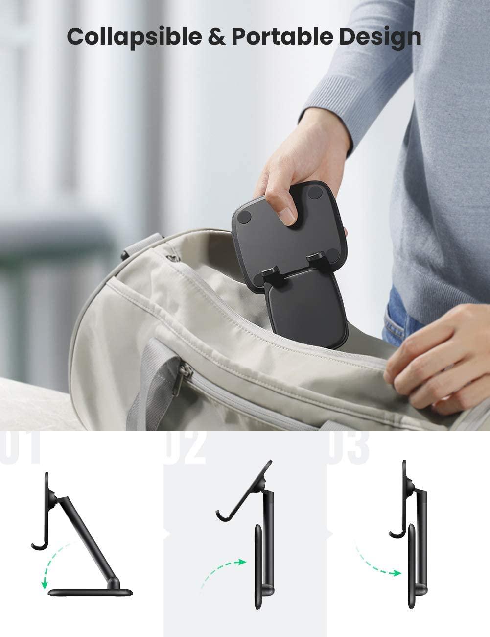 Ugreen UG10999LP287TK có thể gập lại giá đỡ điện thoại di động màu đen - HÀNG CHÍNH HÃNG