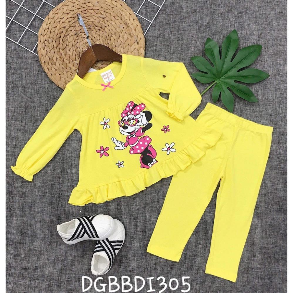 Bộ dài tay cho bé gái dáng babydoll - Bộ quần áo bé gái -
