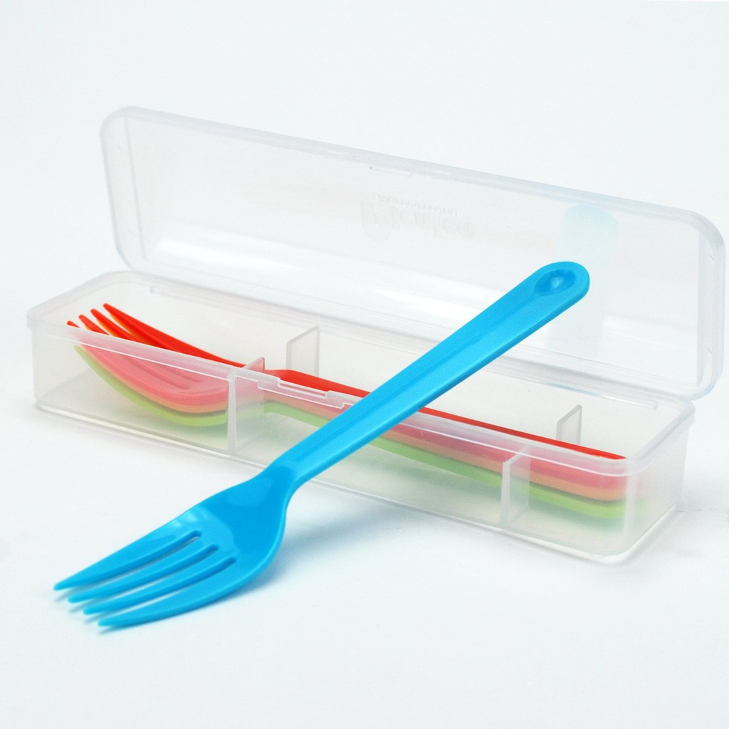 Set 4 dĩa nhựa màu sắc kèm hộp nội địa Nhật Bản
