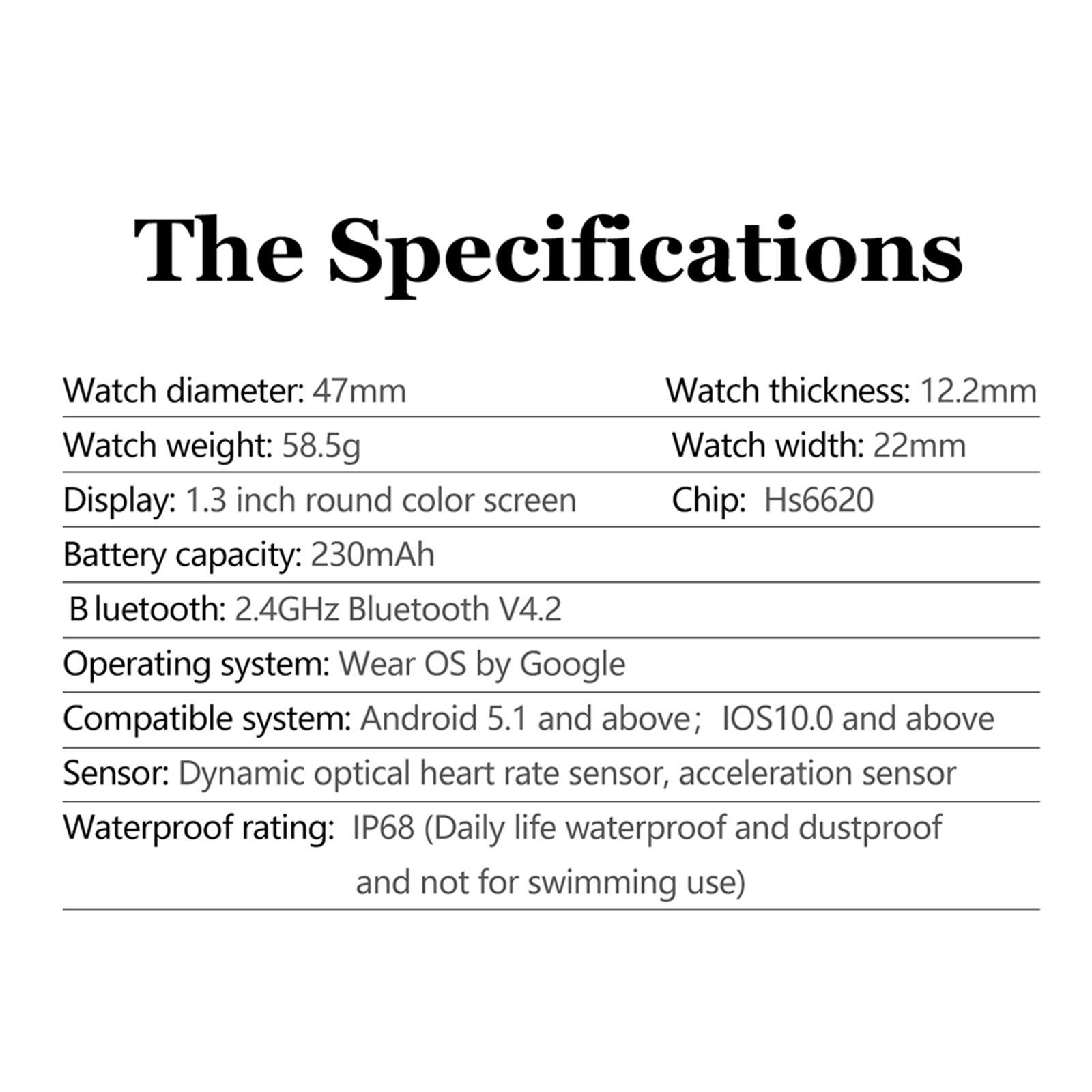 DT78 Smart Wrist Watch Bracelet Black PU Leather