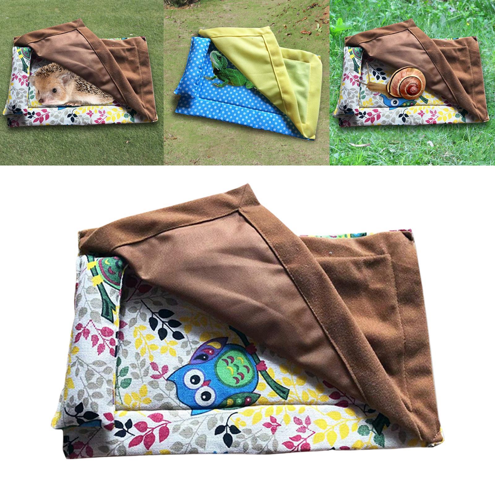 Reptile Sleeping Bag with Pillow Blanket Reptile Habitat Accessories