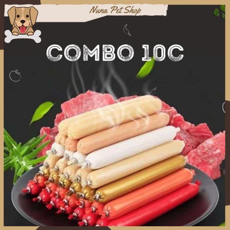 Hình ảnh Combo 10 chiếc xúc xích cho chó mèo bổ sung dinh dưỡng (15gr/chiếc)