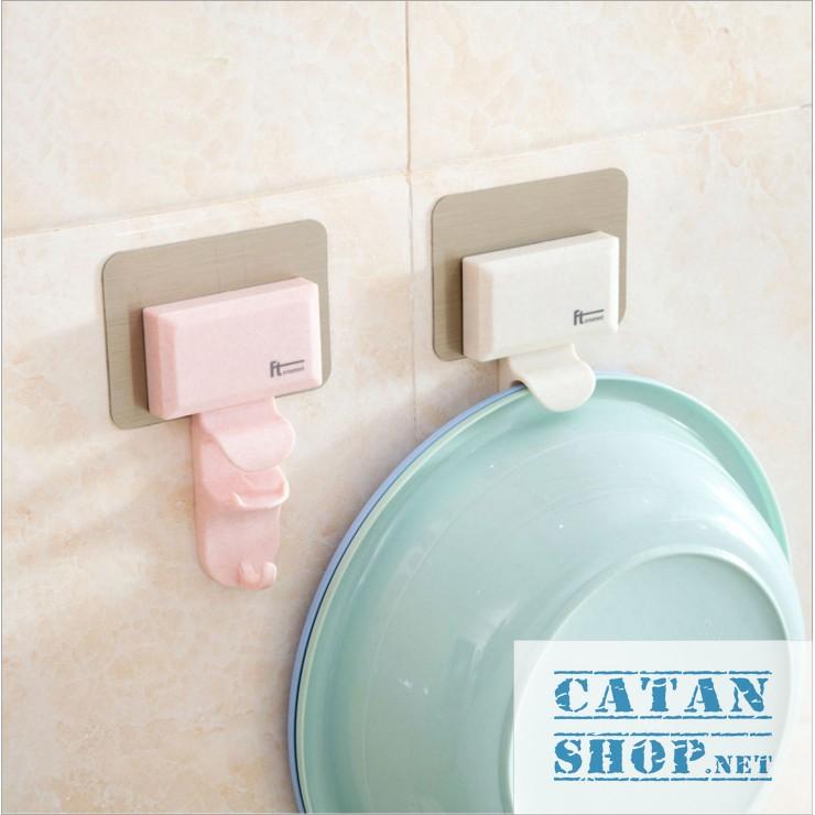 Móc Nhựa Dán Tường Treo Thau Chậu, Khăn, Giá Gắn Tường Treo Đồ Nhà Bếp, Nhà Tắm GD378-MTreoThau-2T