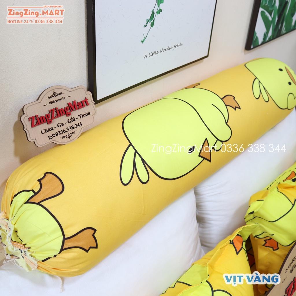 Vỏ gối ôm Mẫu Heo Hồng Cotton Poly - Được chọn mẫu