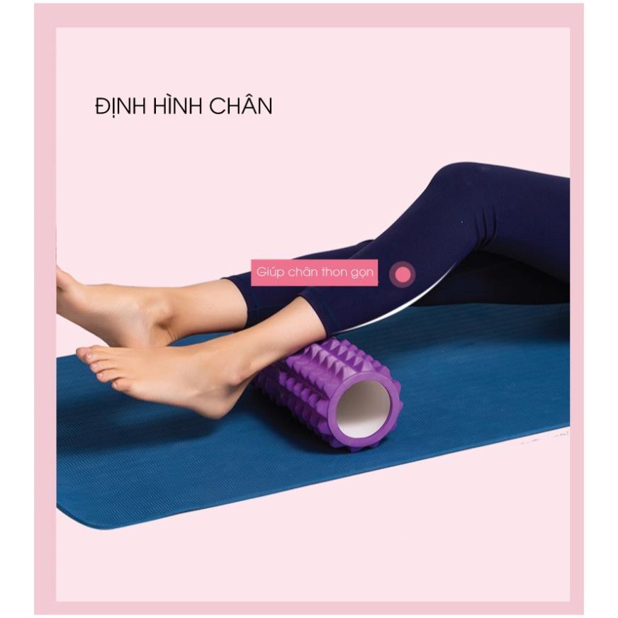 Con Lăn Foam Roller Massage, Hỗ Trợ Tập Yoga, Gym Tại Nhà - Kích thước 30 cm - Giao màu ngẫu nhiên