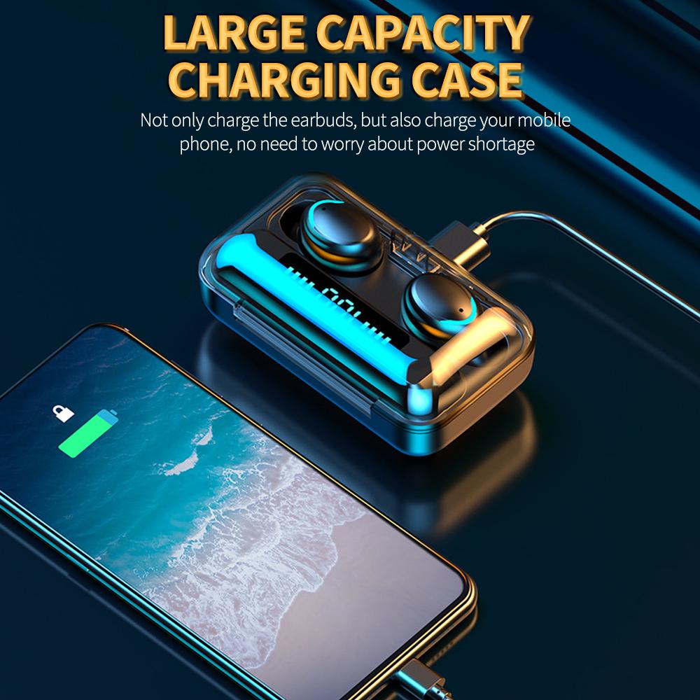 F9-5C BT5.0 True Wireless Headphones In-ear Sports Earbuds with Intelligent Fingerprint Touch Control