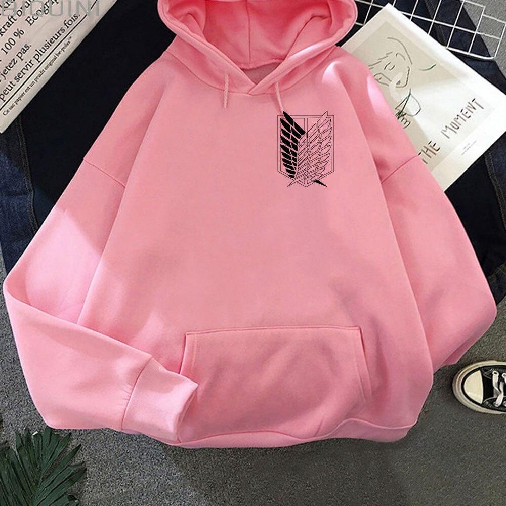 Áo Hoodie UNISEX Thể Thao Dày Chui Đầu Tay Dài In Họa Tiết Attack on Titan Đường Phố