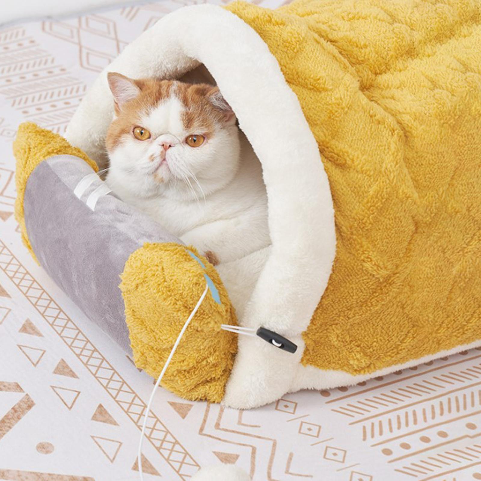 Cave Pet Dog Bed Tent Blanket Hut Sleeping Pad Nonslip Kitty Cat Warm House