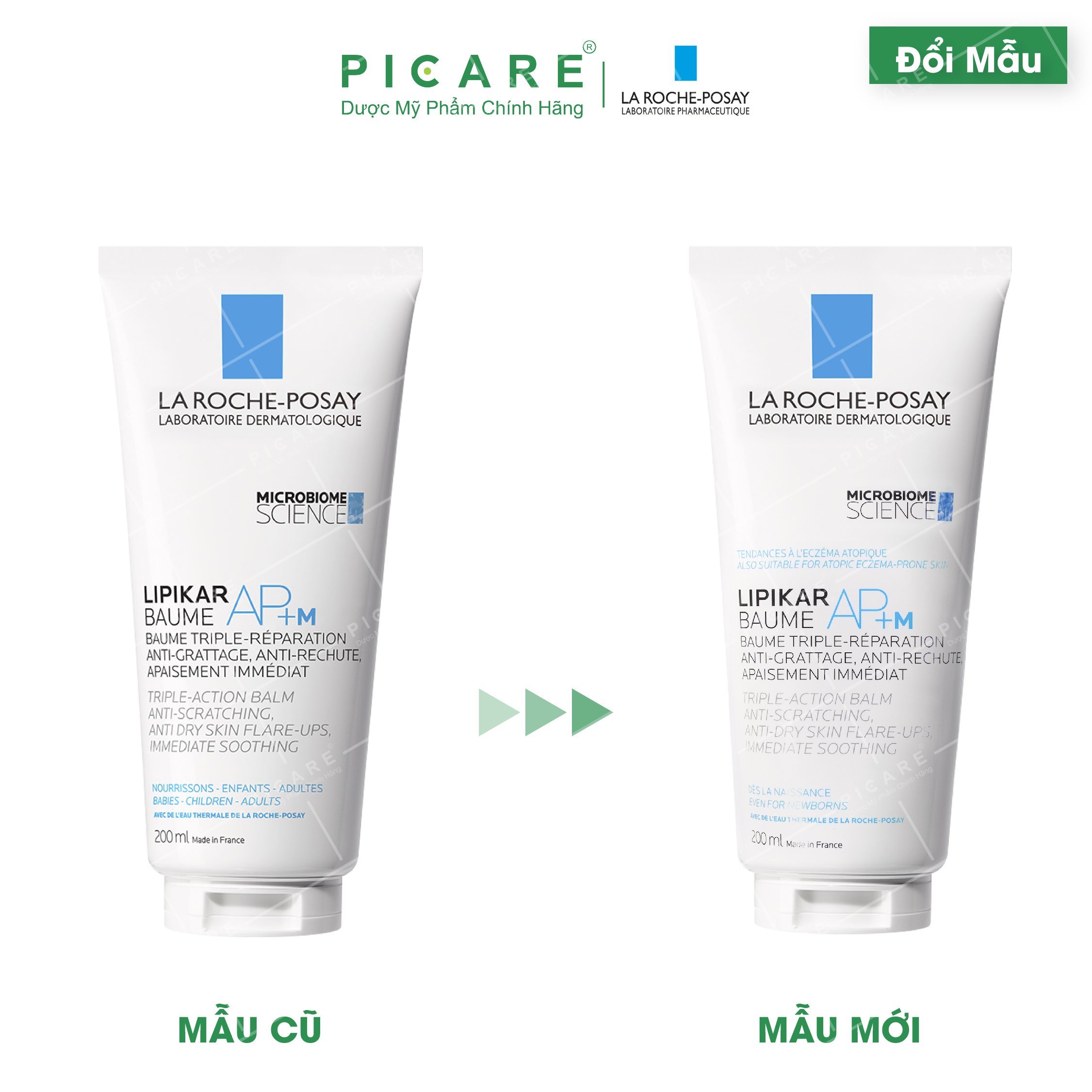 Kem dưỡng làm dịu da cho trẻ em & trẻ sơ sinh La Roche-Posay Lipikar Baume AP+M 200ml