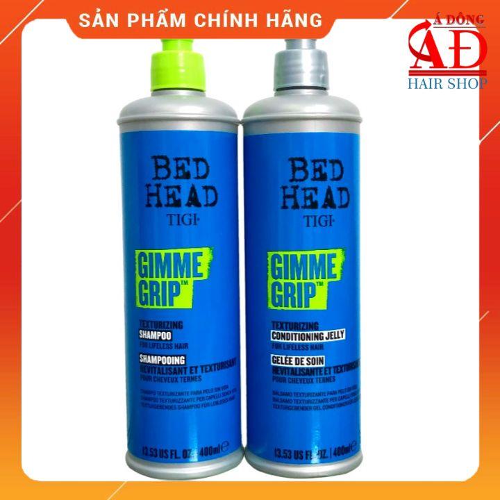 BỘ DẦU GỘI XẢ TIGI BEDHEAD XANH ĐẬM GIMME GRIP TEXTURIZING LÀM PHỒNG TÓC 400ML*2 NEW 2022