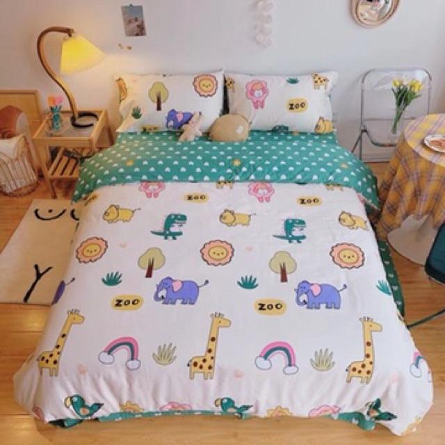 Set Cotton Living Hàng Nhập Khẩu Cao Cấp 4 Món Hươu Cao Cổ