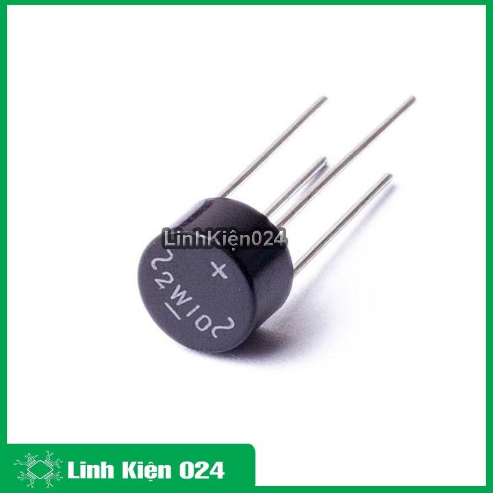 Diode cầu 2A 2W10 tròn chỉnh lưu dòng điện xoay chiều thành dòng một chiều