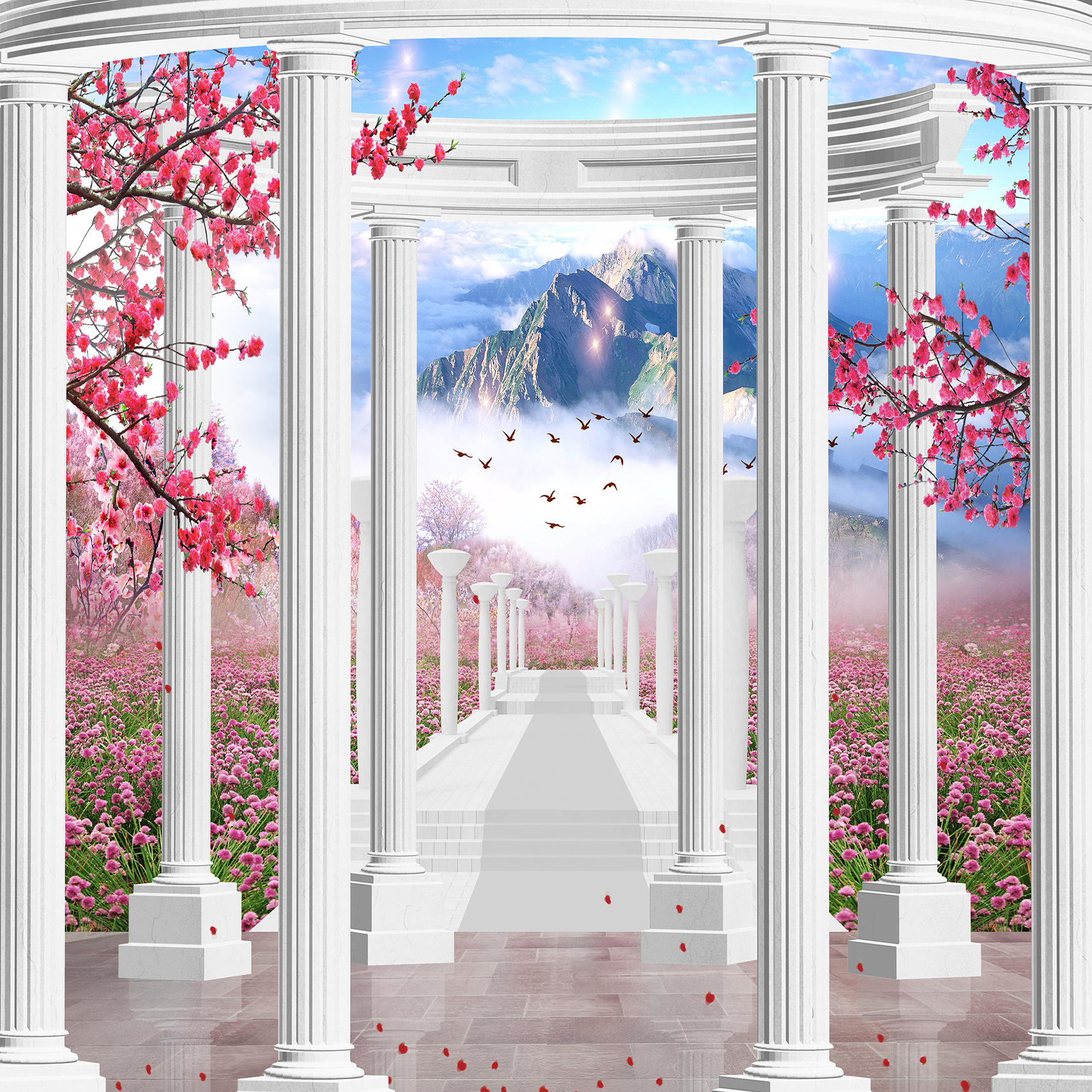 TRANH DÁN TƯỜNG 3D CỬA SỔ