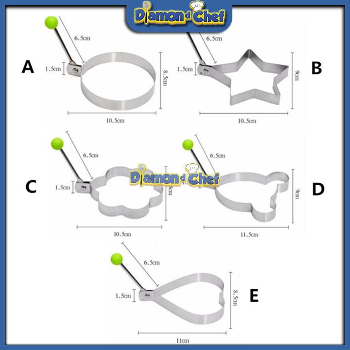 Bộ 5 Khuôn Chiên Trứng Inox