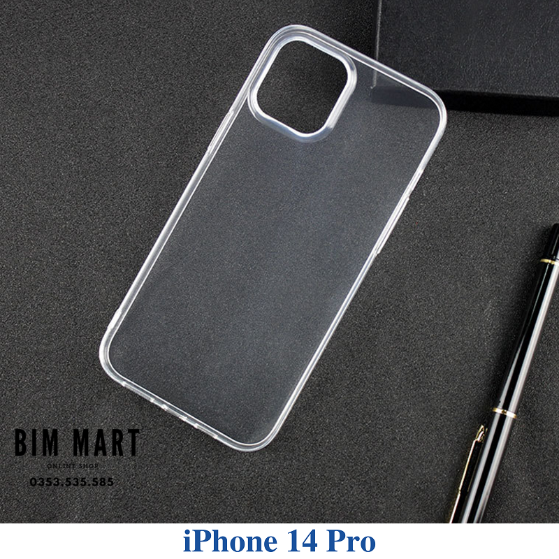Ốp lưng dành cho iPhone 14 Pro silicon dẻo trong suốt cao cấp A+