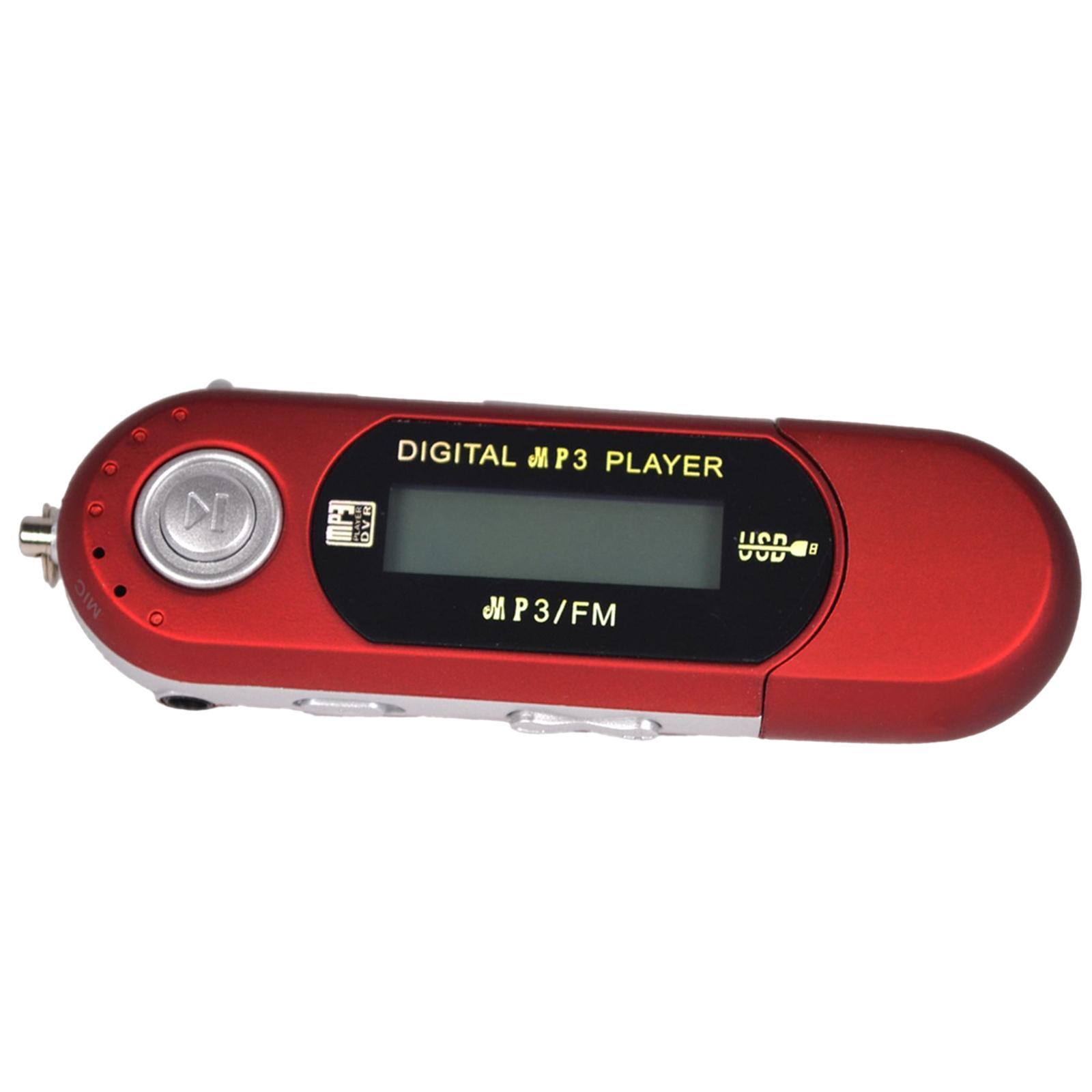 8GB USB 2.0 Flash Drive LCD MP3 Music Player With FM Radio 8G Red