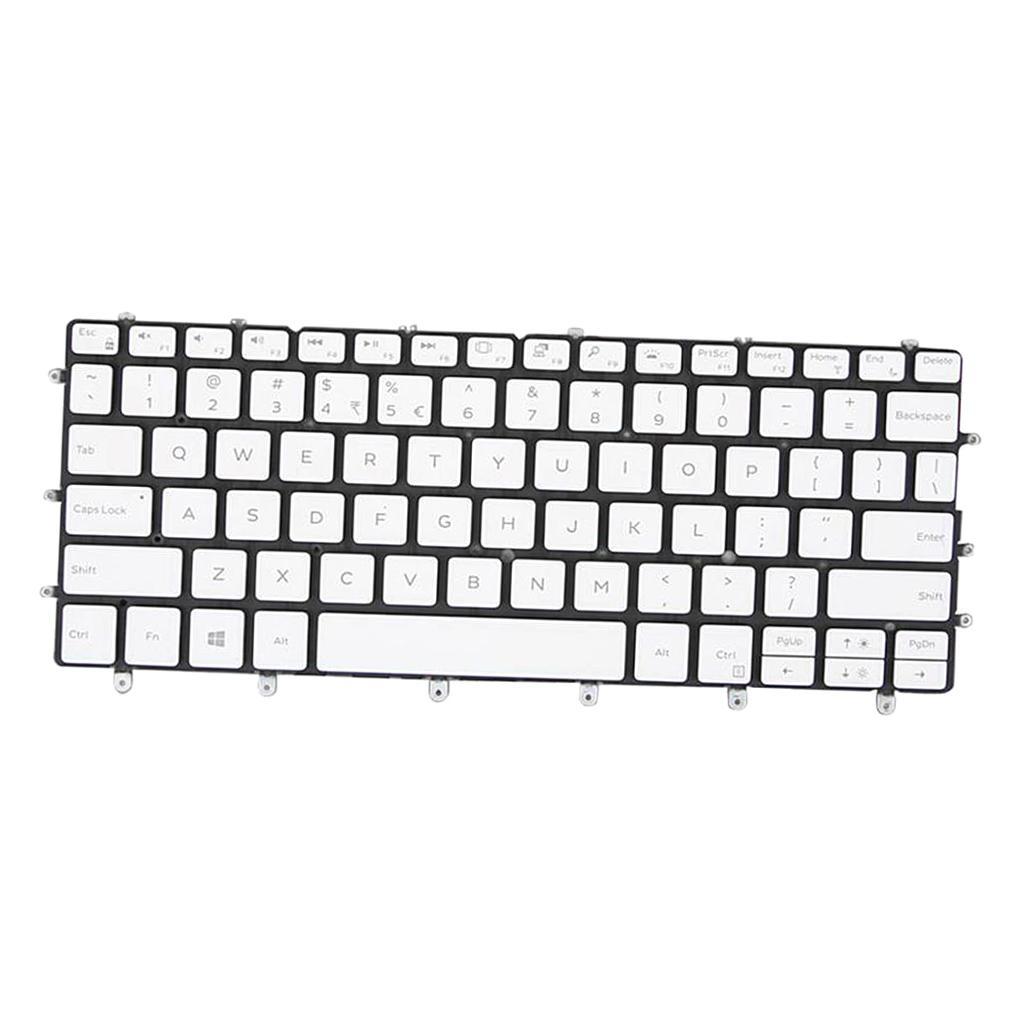 US Layout Backlit Keyboard Fits for Dell XPS 13 9370 0K2NCP 13.3'' White