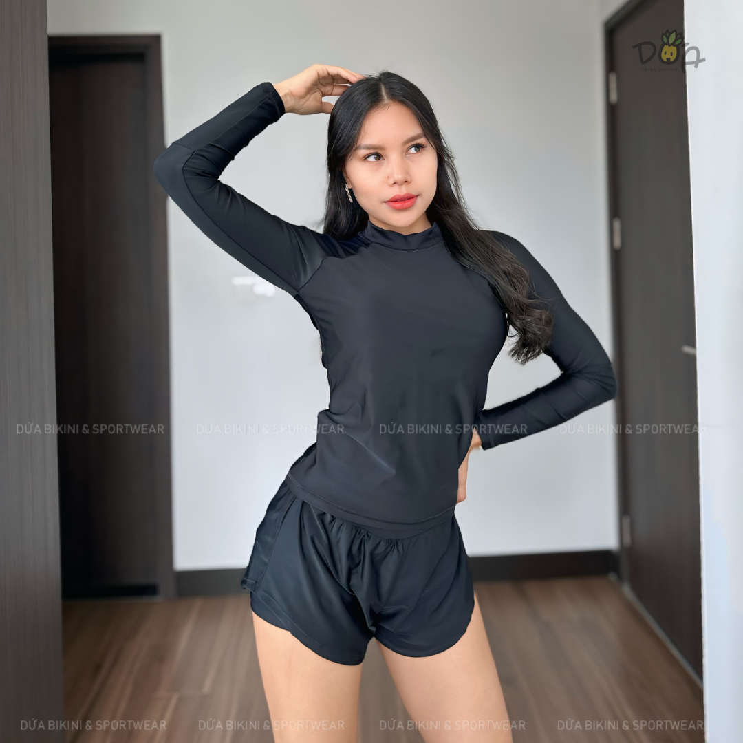 Clamfit Bikini | Đồ bơi nữ hai mảnh tay dài quần đùi năng động - Quần lẻ | DỨA BIKINI &amp;SPORTWEAR