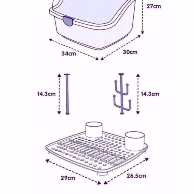 Khay úp bình sữa loại có nắp đậy , úp cốc úp ly có quai xách