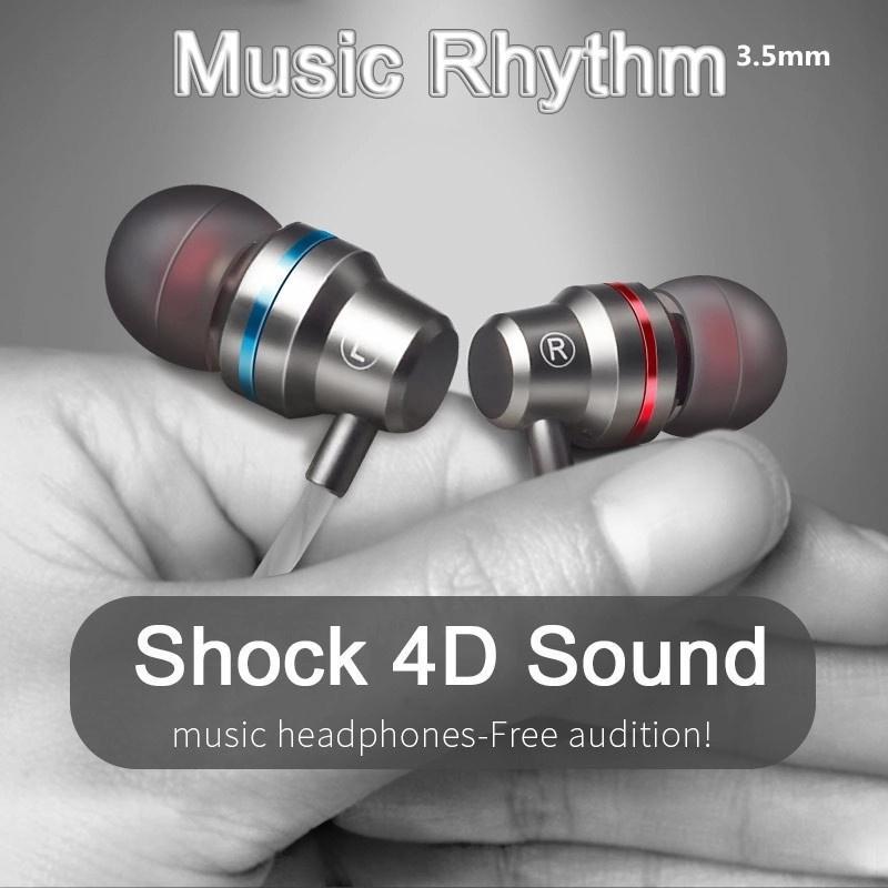 Tai Nghe Nhét Tai Jack 3.5Mm Chống Ồn Bass Trầm Có Micro Chuyên Dụng Cho Android IOS