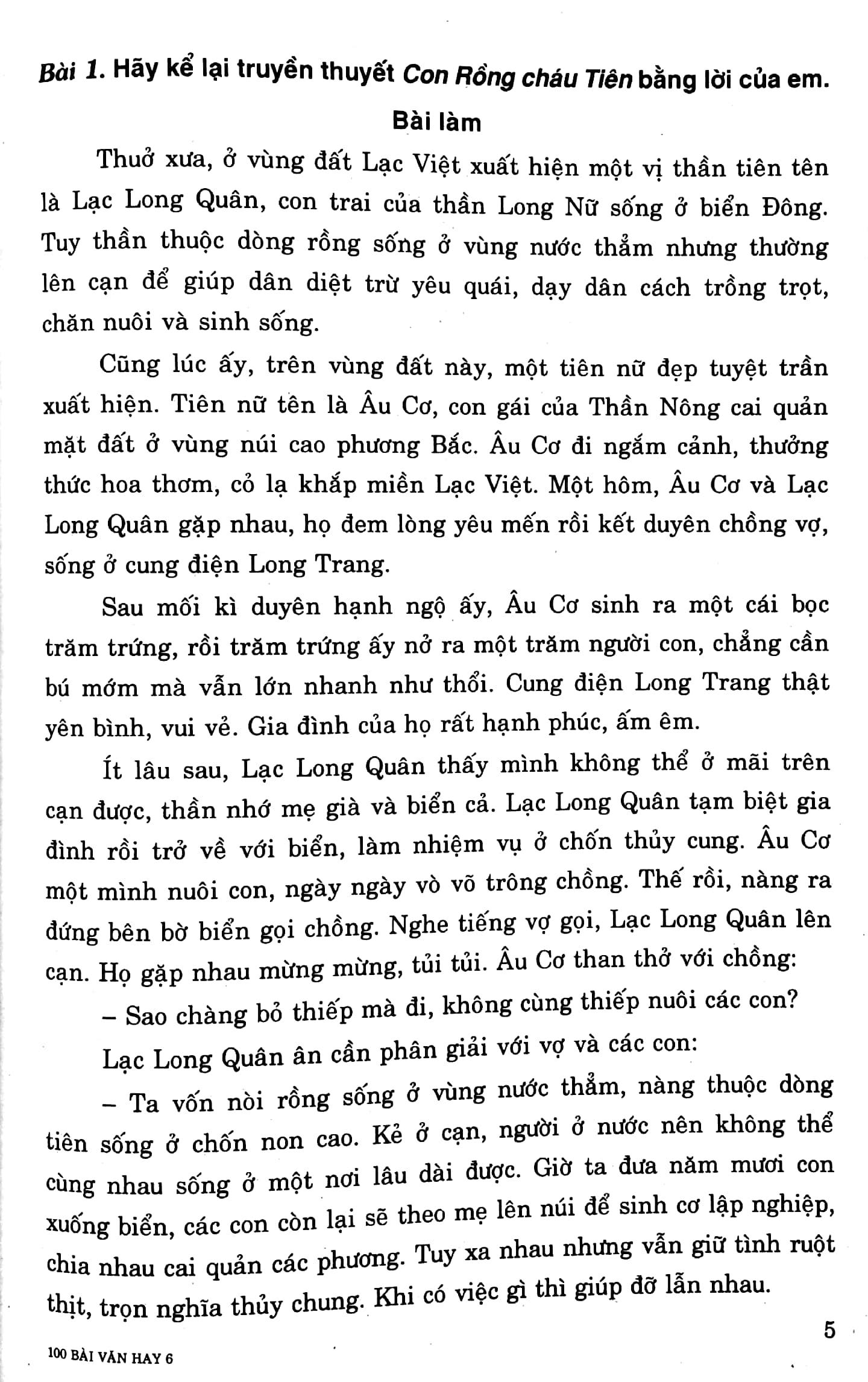 100 Bài Văn Hay - Giúp Em Học Giỏi Văn 6