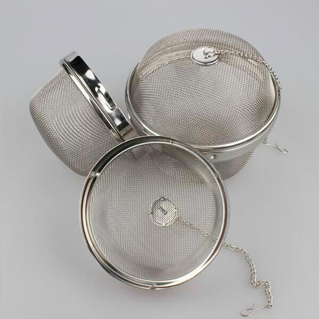 2x Stainless Steel Infuser Strainer Mesh Tea Filter Spoon Spice Ball 13cm