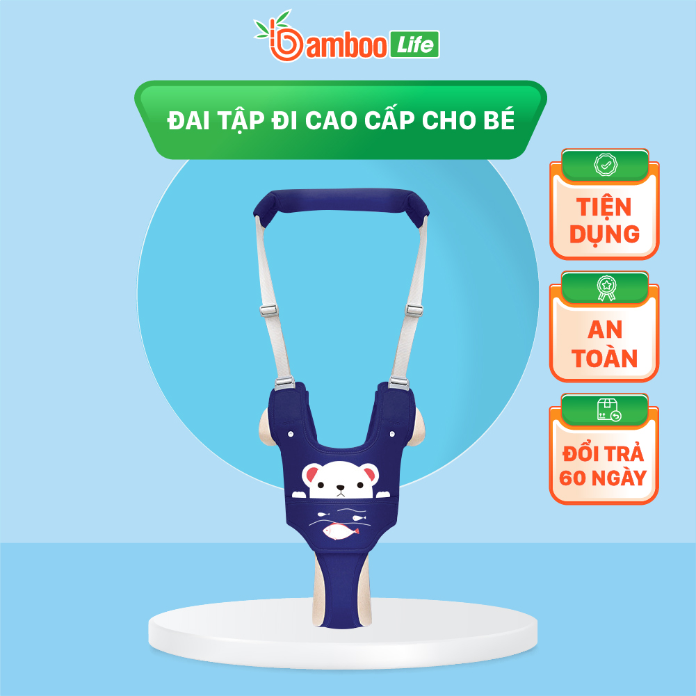 Dây đai tập đi cho bé cao cấp Bamboo Life hàng chính hãng thiết kế an toàn hỗ trợ cho bé tập đi BL039