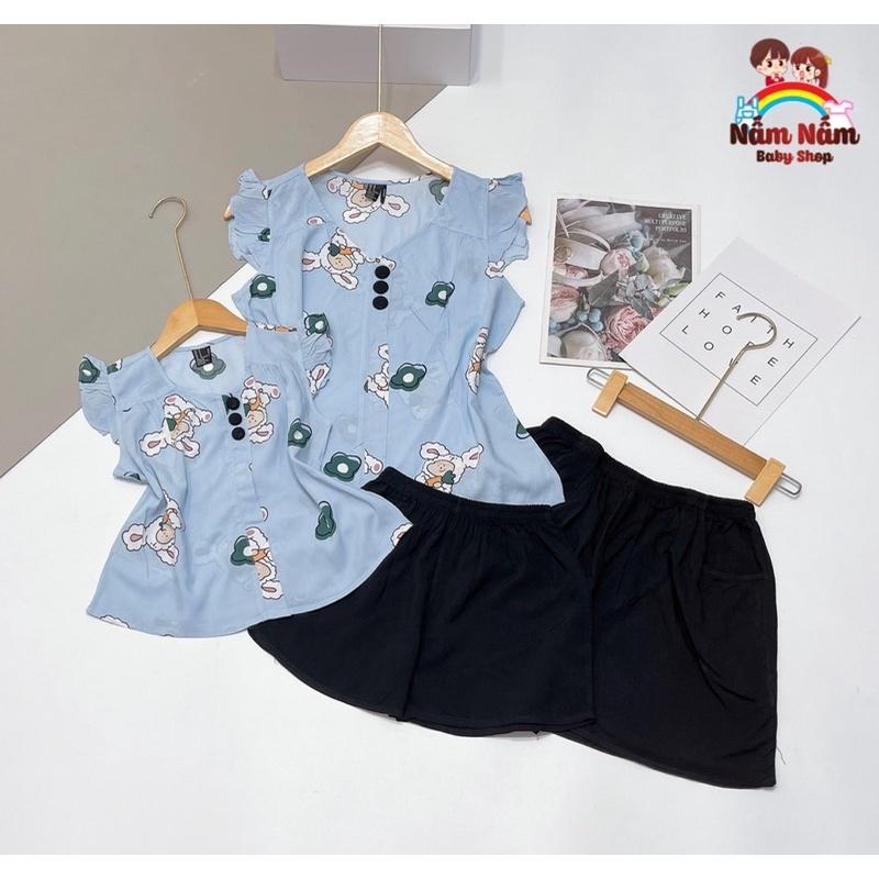 Set đồ đôi mẹ và bé chất lanh