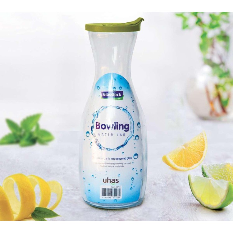 Bộ bình 1000ml và 4 cốc thủy tinh cường lực 230ml- GL1514-4