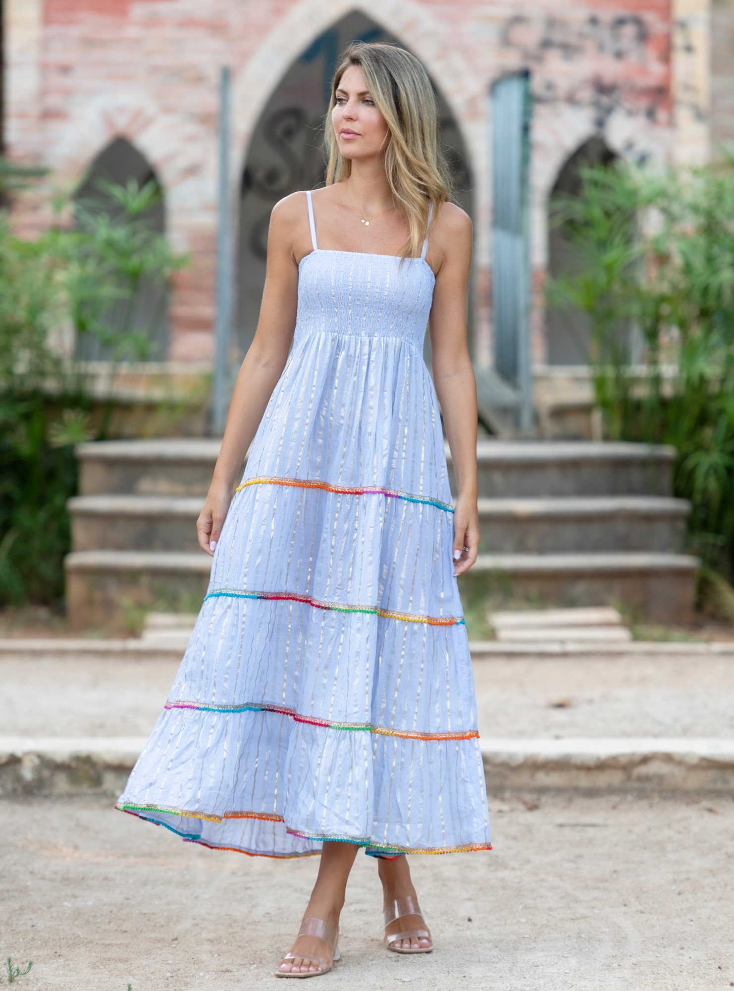 Maxi 2 Dây Ánh Kim Cotton Isla Bonita IB29177-LB