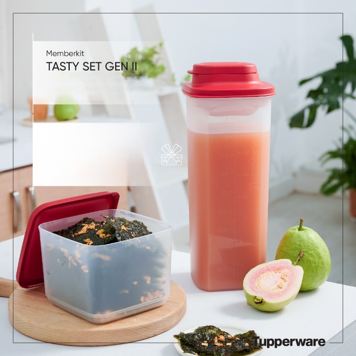 Bộ Sản Phẩm Memberkit Tasty Set Gen II (1 bình + 1 hộp) TUPPERWARE CHÍNH HÃNG