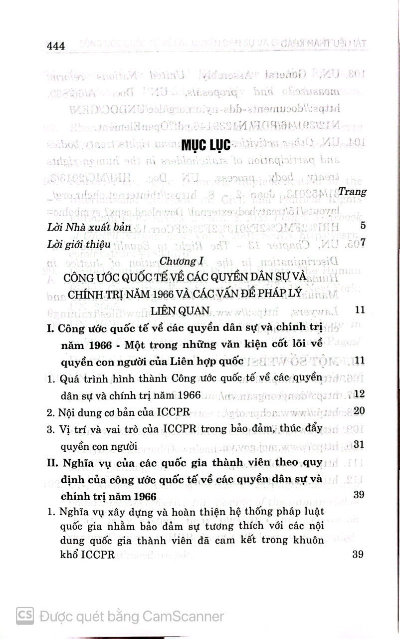 Công ước quốc tế về các quyền dân sự và chính trị năm 1966 và việc thực thi các khuyến nghị của ủy ban nhân quyền tại Việt Nam